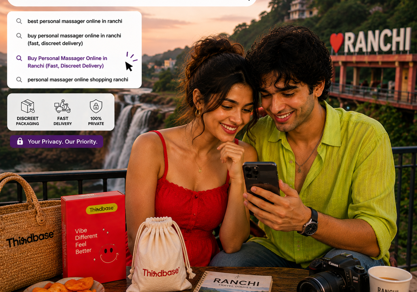 couple ordering personal massager in ranchi