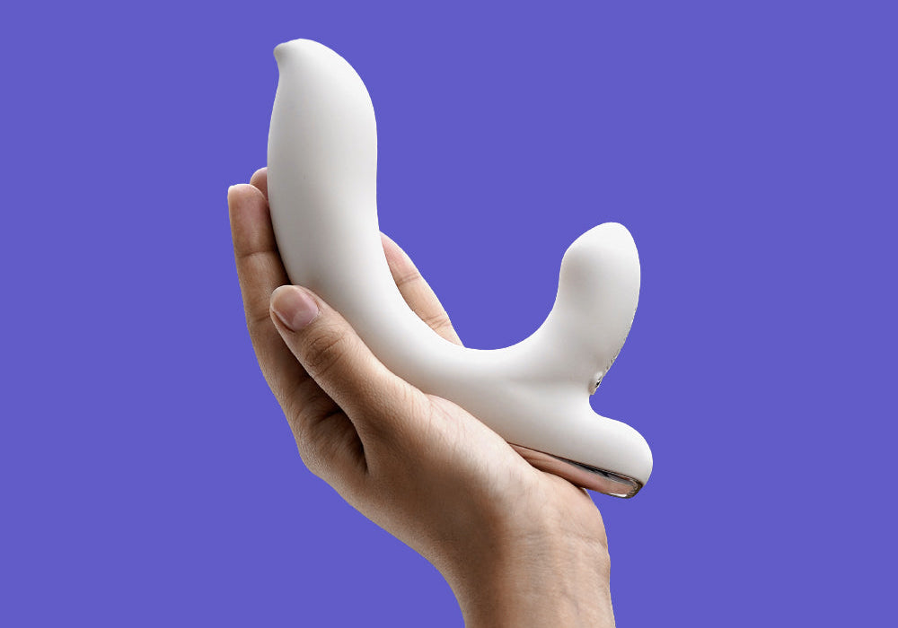 A long flexible silicone vibrator