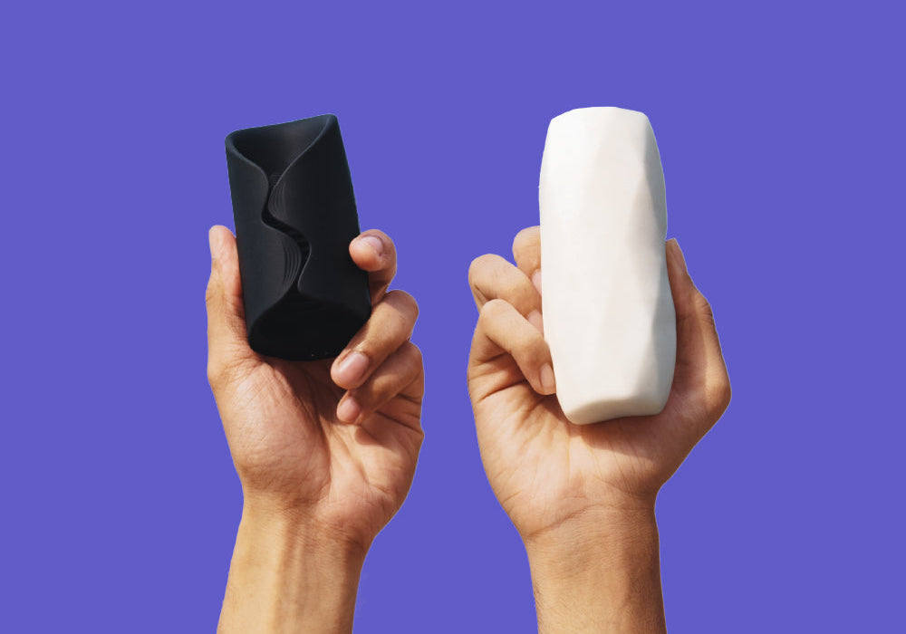 Body-safe male strokers Adam and Leo with discreet packaging