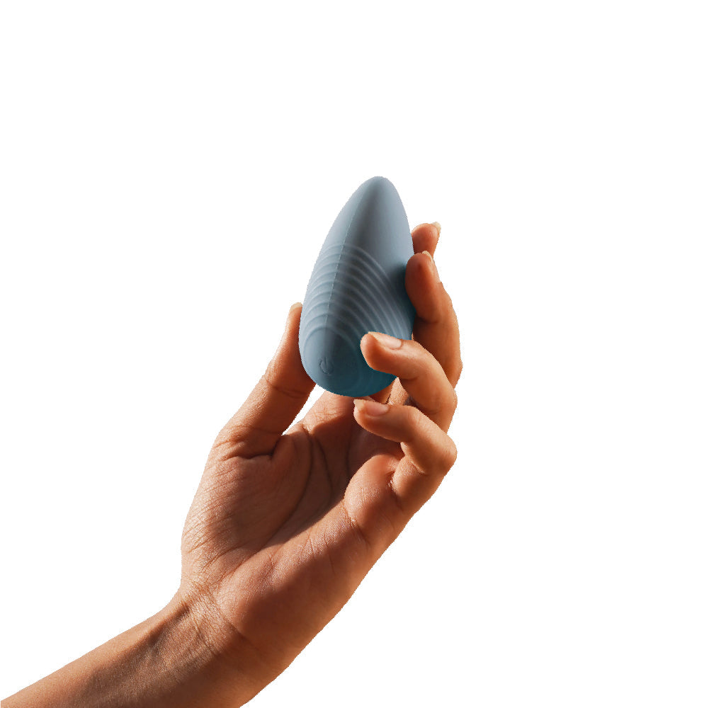 A compact silicone vibrating massager 