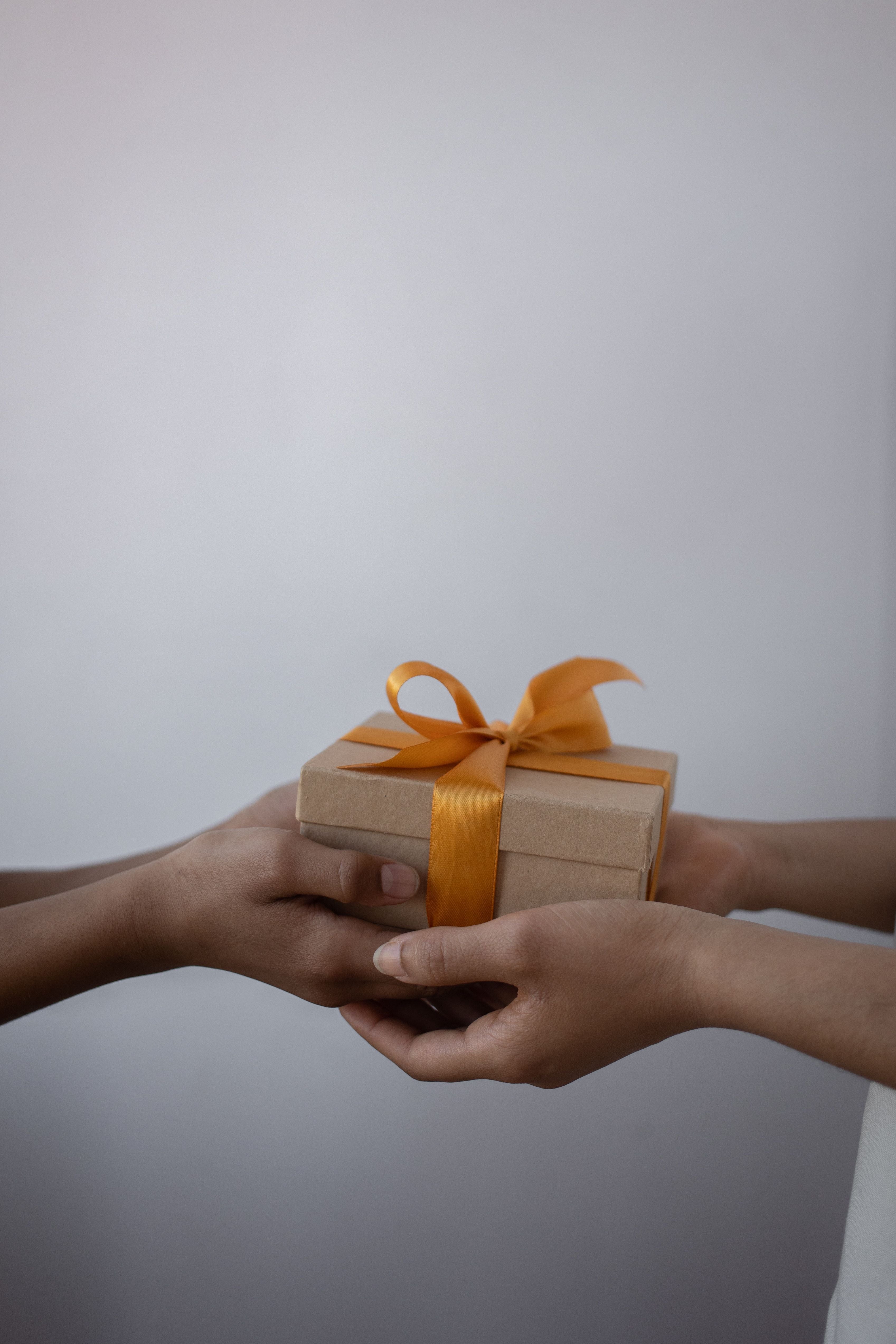 A couple exchanging an intimate gift 