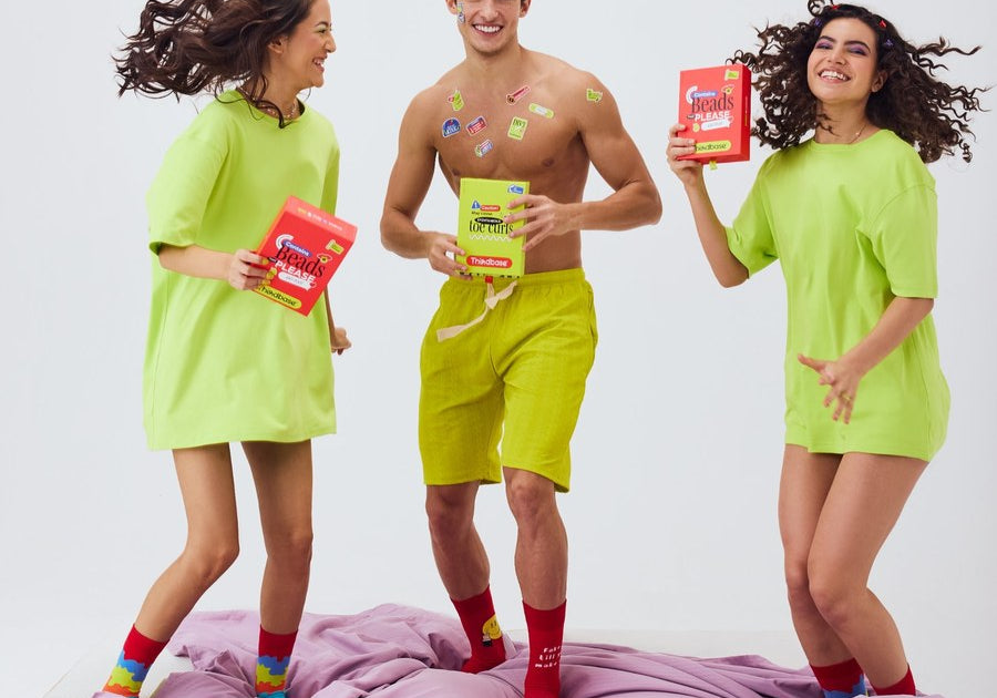 Three people holding vibrators from Thirdbase