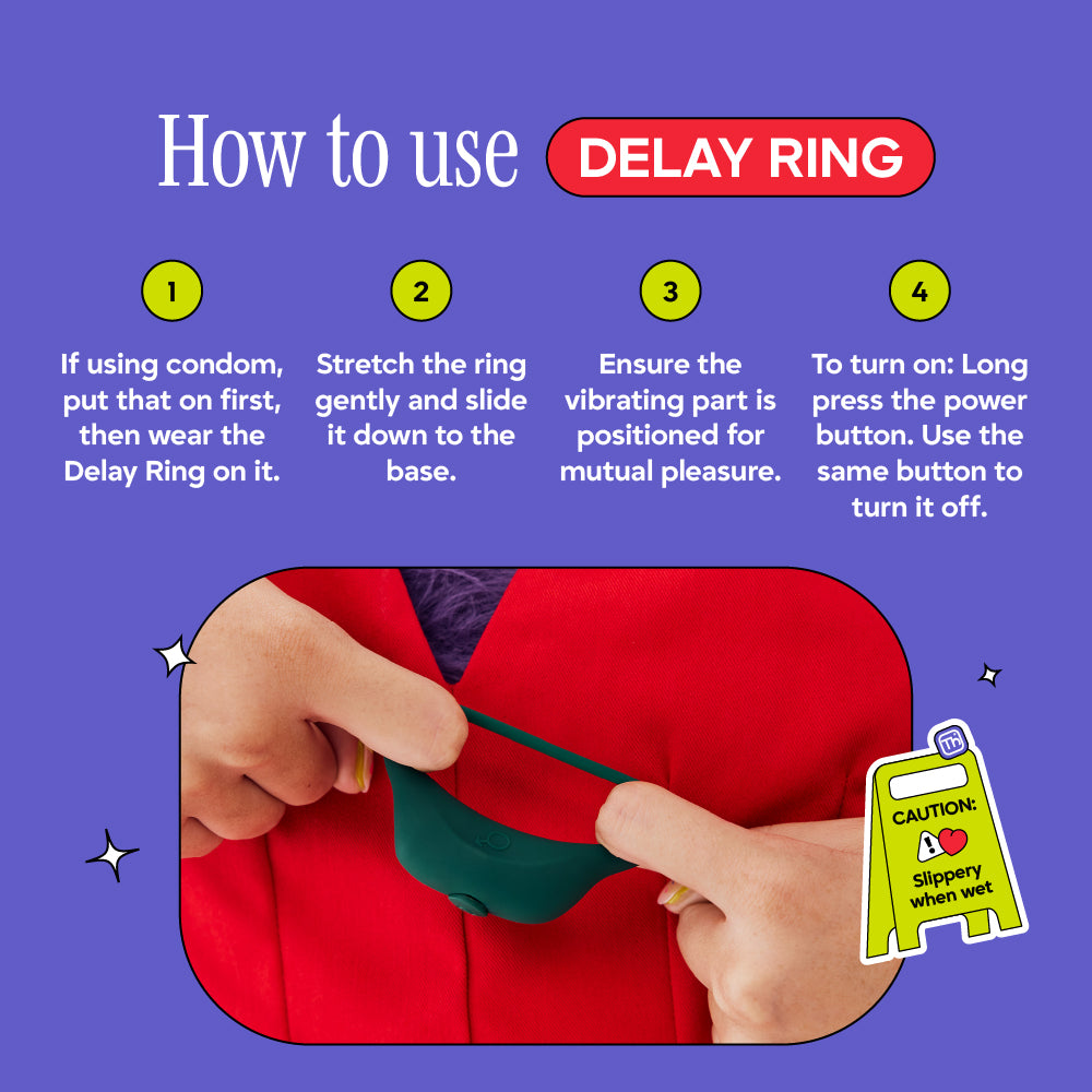 Delay Vibrating Ring for Couples by Thirdbase Delay Vibrating Ring for Couples by Thirdbase
